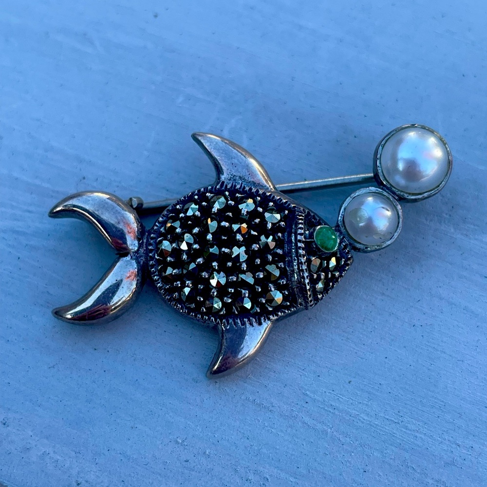 Judith Jack Fish Brooch
